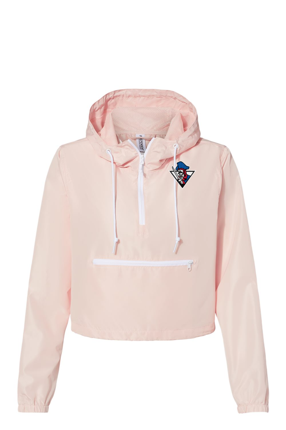 LOGO - Independent Trading Co. Women's 1/4 Zip Crop Windbreaker - Maple River